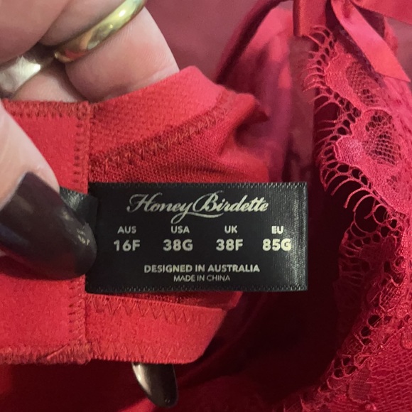 Honey Birdette red sparkly 2 piece - Picture 3 of 3